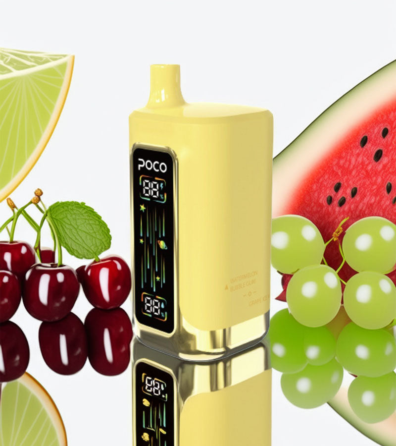 Poco FR 80000 – Cherry Peach Lemon & Cool Mint & Watermelon Bubble Gum & Grape Ice 5%