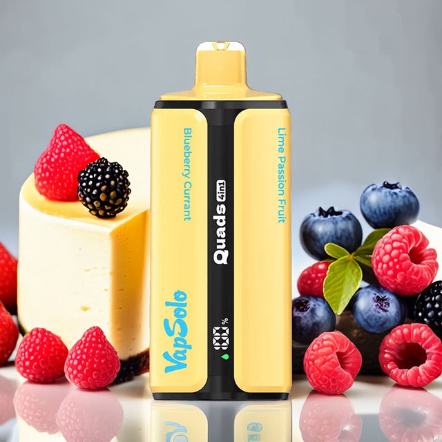 VapSolo Quads 80000 – Blueberry Currant & Cheese Cake & Blackberry Red Raspberry & Lime Passion Fruit 5%