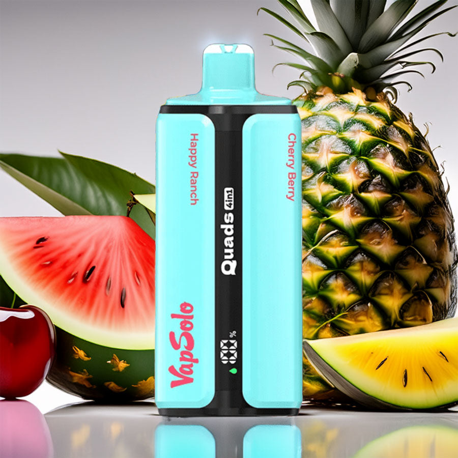 VapSolo Quads 80000 – Happy Ranch & Sex On The Beach & Watermelon Coconut & Cherry Berry 5%